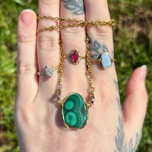 Malachite and azurite interchangeable necklace